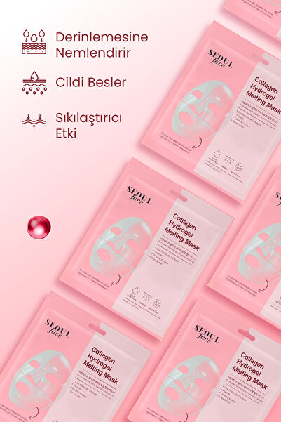 Dermal Kolajen Hydrojel Şeffaflaşan Kore Yüz Maskesi Nemlendirici Besleyici Eriyen Maske 34 gr.