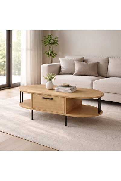 Just Home Federico Çekmeceli Orta Sehpa - Safir Meşe - 100 cm