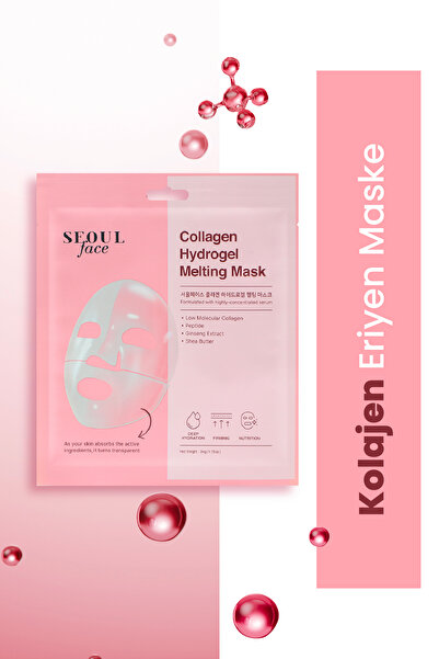 Dermal Kolajen Hydrojel Şeffaflaşan Kore Yüz Maskesi Nemlendirici Besleyici E...