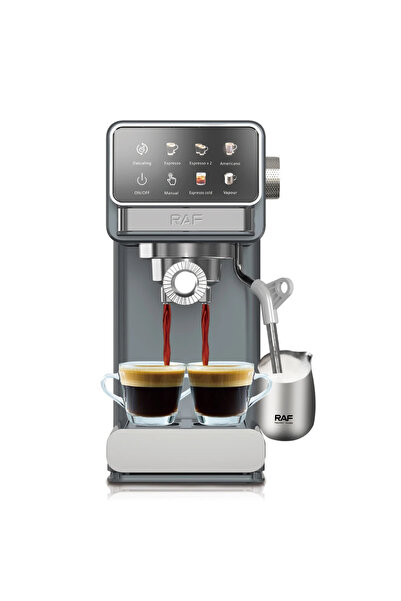 raf ماكينة إسبريسو نصف أوتوماتيكية بقوة 1300 واط | ماكينة قهوة بضغط 20 بار مز...