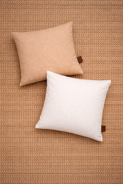 Alacastore Однотонна кремова та молочна кава 2-комплектна подушка-подушка 43x43