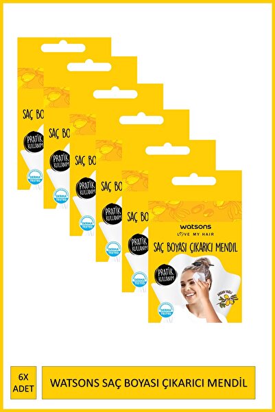 Watsons Saç Boyası Çıkarıcı Mendil (6Lı) X4 Adet