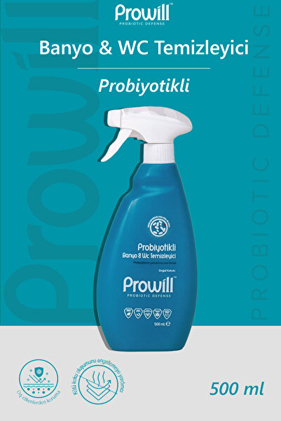 PROWİLL Banyo & WC Temizleyici Sprey 400 ml | Probiyotikli, Koku Giderici