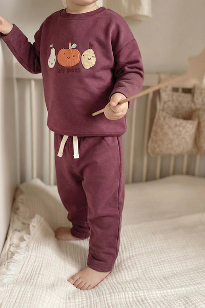 Cigit Sweatshırt Takım 1-5 Yaş Mürdüm