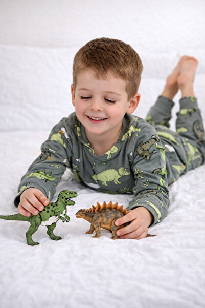 byalisdmr طقم بيجامة للأولاد بتصميم حيواني، مصنوع من قماش إنترلوك قطن 100%، ي...