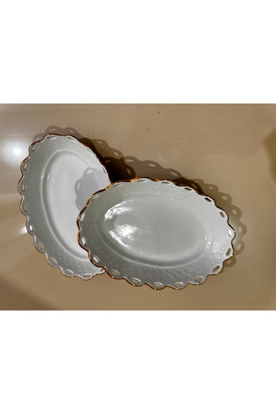 hediye طقم أطباق تقديم من البورسلين من إستير هوم ديكور، قطعتان، حجم صغير 25*1...