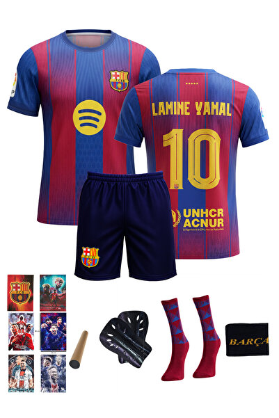 Babbi Love Barcelona Lamine Yamal 10 Numara Çocuk Forma Set 6 Poster + Tekmel...