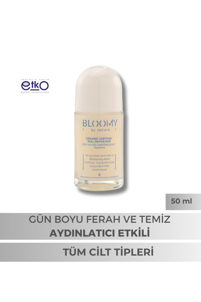 Bloomy by Nature Organik Sertifikalı Roll on Erkekler için