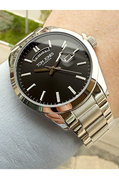 Tom Jones ساعة يد رجالية مقاومة للماء مع تقويم