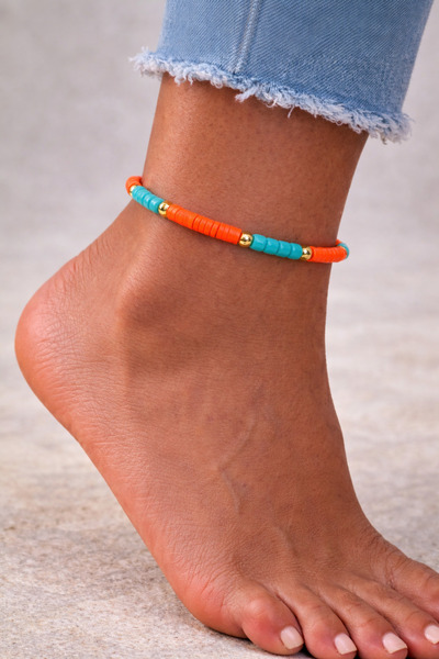 HERCY خلخال فيمو ملون - مزين بالخرز