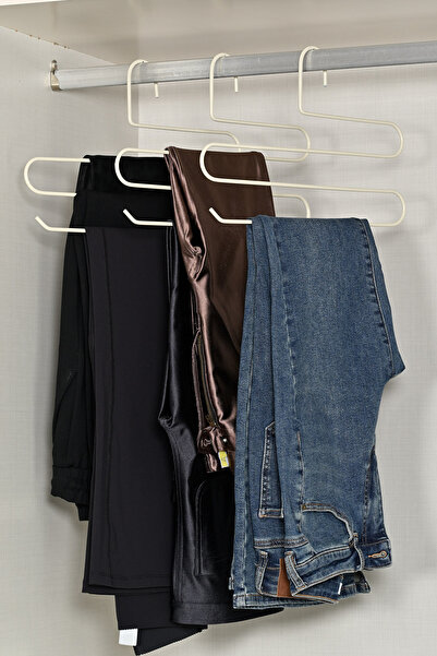 Edora Home Interior dulap bej din 5 piese - 3 niveluri pentru pantaloni, șal,...