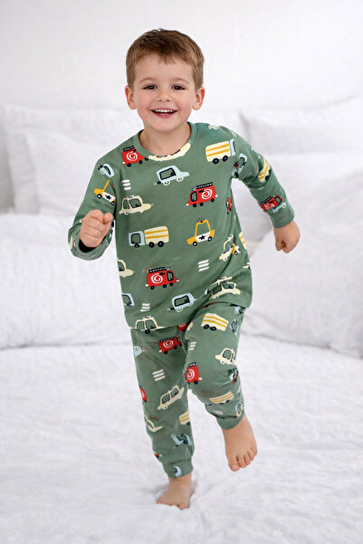 byalisdmr طقم بيجامة للأولاد بتصميم سيارة، مصنوع من قماش إنترلوك قطن 100%، يا...