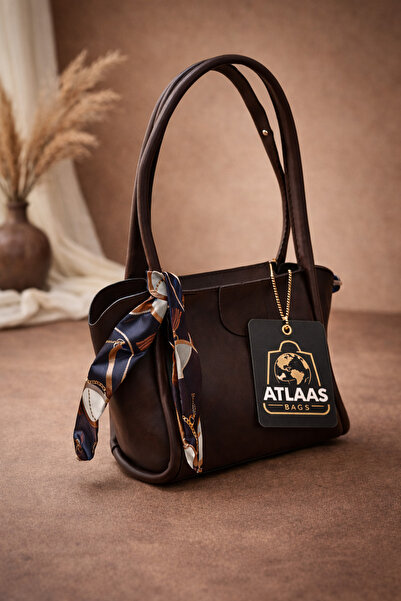 Atlaasbags Middlemilano Acı Kahve El ve Omuz Çantası