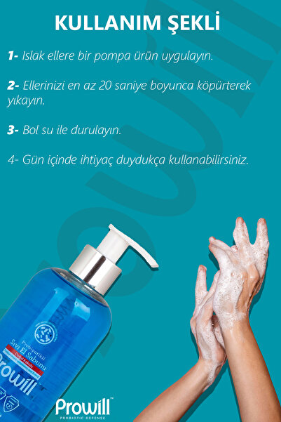 PROWİLL Sıvı El Sabunu 250 ml | Probiyotikli, Nemlendirici & Cilt Bakımı
