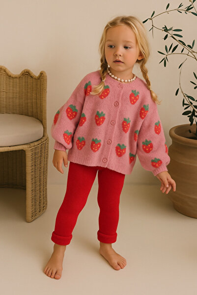 Katia&Bony Detské pančuchové nohavice s uterákom vo vnútri červené