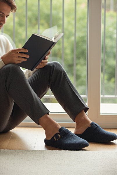 Buratti Papuci de casă de iarnă pentru bărbați - cu centură, 6711003