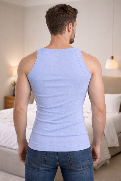 JoCox Men's Wide Neck Tank Top, Grey