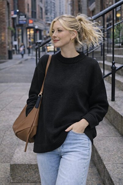 bb butik basic Meloni Long Basic Sweater M3252