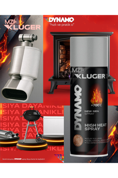 MZF 700°C Isıya Dayanıklı Sprey Boya 400 Ml Gümüş