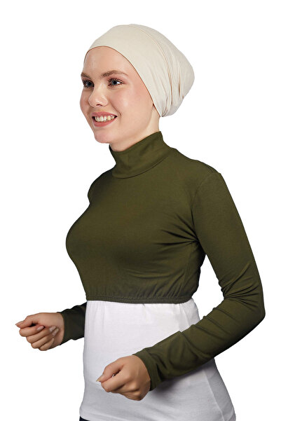 Altobeh Long Sleeve Turtleneck Turtleneck Lycra Combed Cotton Women's Half Bo...