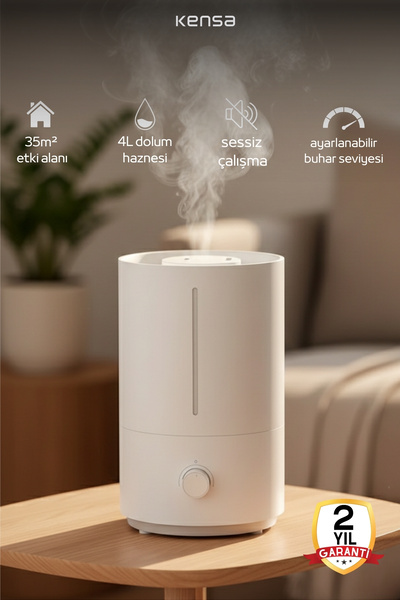Kensa Akıllı Nemlendirici 4L | Dönen Buhar Teknolojili Sessiz Çalışan Akıllı ...