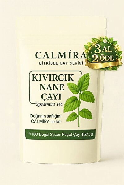 CALMİRA Kıvırcık Nane Çayı 15 Süzen Poşet / Spearmint Tea / Pcos & Sindirim D...