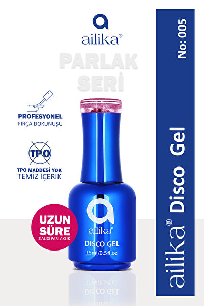 Ailika Disco Jel Kalıcı Oje Gece Işığında Parlar 15ml No:005