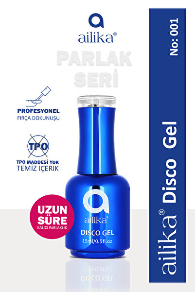 Ailika Disco Jel Kalıcı Oje Gece Işığında Parlar 15ml No:001