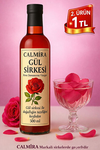 CALMİRA Gül Sirkesi 500ml Doğal Fermantasyon ( Natural Fermentation Rose Vine...