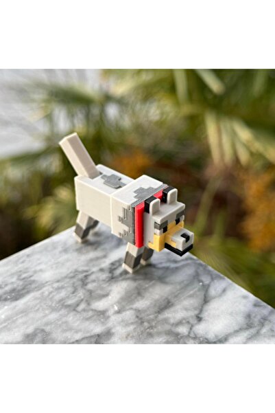 vahobi3d Köpek Minecraft Figürü – Koleksiyonluk Masa Üstü Dekor