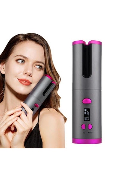 divendi-ro Placă de îndreptat părul portabilă, automată, din ceramică, cu afi...