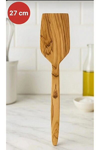 camp one Zeytin Ağacı %100 Doğal El Yapımı Tahta Kaşık Spatula 1 Parça Ahşap ...
