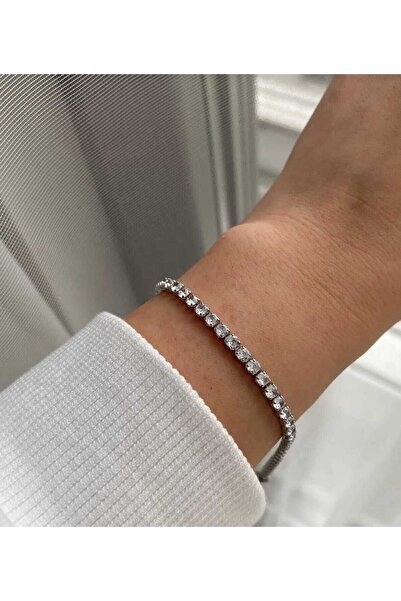 anadolusilver Gümüş Suyolu Bileklik - 925 Ayar Gümüş Kadın Bileklik