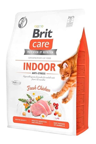 Brit Care Grain Free Indoor Anti Stress Tavuklu Kedi Maması 2 Kg
