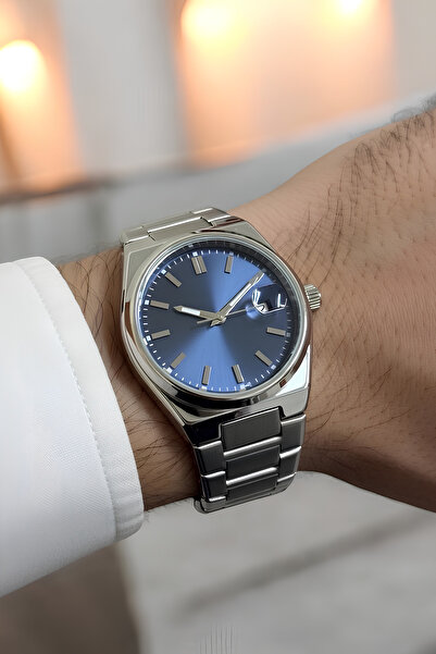 LONES TIME Erkek Çelik Kol Saati Şık Kadran Takvimli Şık Tasarım Özel Kutusunda