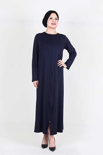 Nisrina Collection Orkide Fermuarlı Pamuklu Penye Namaz Elbisesi