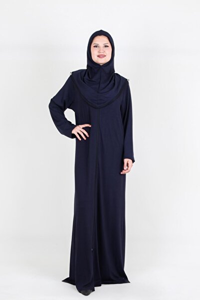 Nisrina Collection Selin Kapüşonlu Fermuarlı Pamuklu Penye Namaz Elbisesi