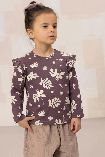 Cigit Tricou cu mânecă lungă cu model 2-10 ani Prune