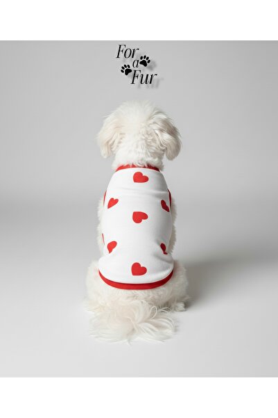 For a Fur Kalp Desenli Kedi Köpek Tişörtü Kışa Uygun