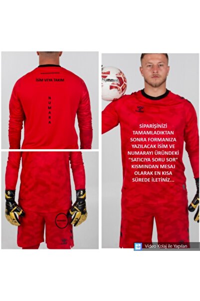 hummel KİŞİYE ÖZEL BASKILI KALECİ FORMASI+KALECİ ŞORTU+KALECİ ÇORABI ÜÇLÜ TAKIM