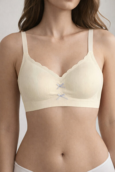SİLVER MİRROR Laser Cut Cotton Unbuttressed Bra