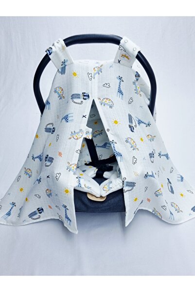 Yada Baby %100 Organik Pamuklu Kumaştan Müslin Tek Kat Minderli Puset Örtüsü ...