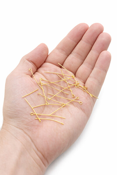 FlowerAksesuar 150 ADET - 40 mm TAKI ÇİVİSİ, HALKALI ÇİVİ, TAKI TELİ, HALKALI...