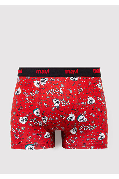 Mavi Yılbaşı Temalı Baskılı Boxer 0912122-70477