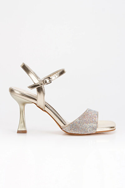 Miss Mitto Kadın Altın Metalik Şık Parlak Taşlarla Bezenmiş Tek Bant Detaylı ...