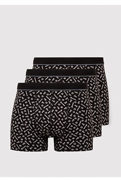 Mavi 3er-Pack bedruckte schwarze Boxershorts 0912207-85857