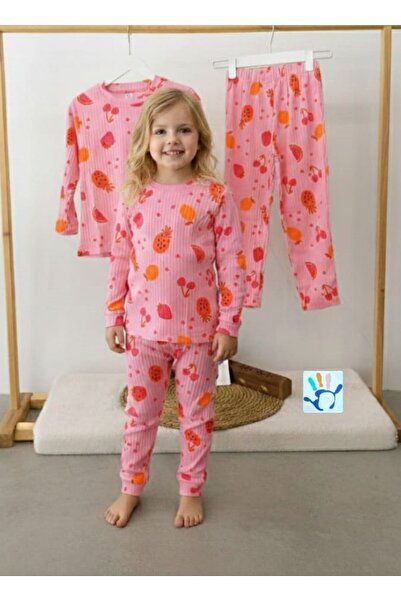 AY GİYİM Girl's pink pajama set