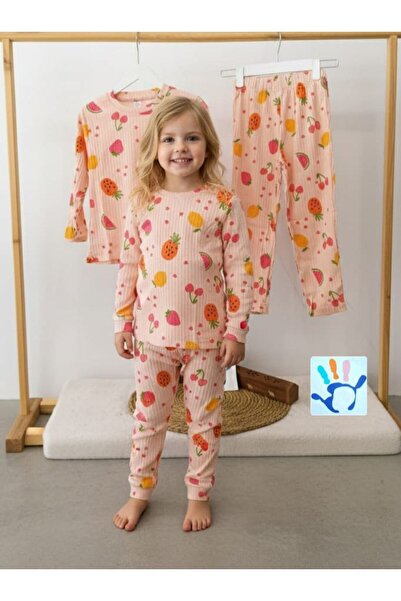 AY GİYİM penye pijama takımı kız