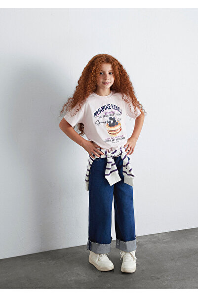 Mavi cu imprimeu Tricou roz Loose Fit / Lejer Confortabil croială 7610353-90773