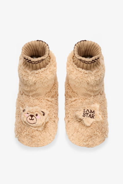 Penti Papuci de casă brodați I Am Star bej